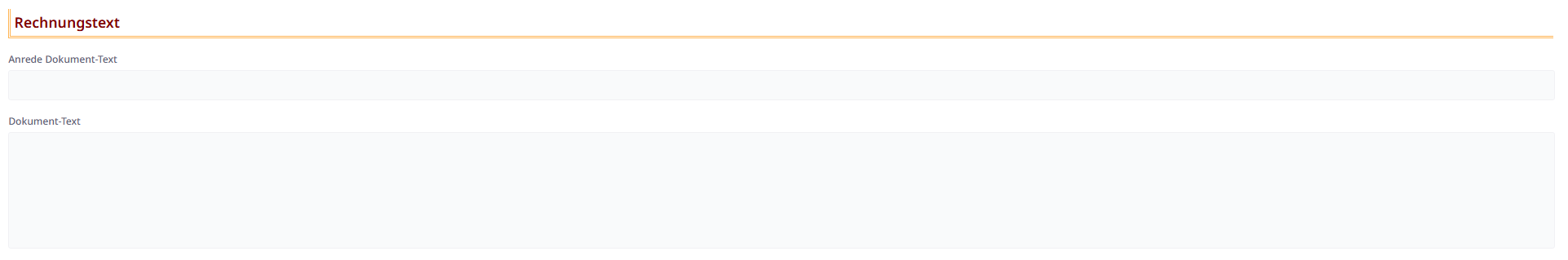 Eigene Anrede und Nachricht