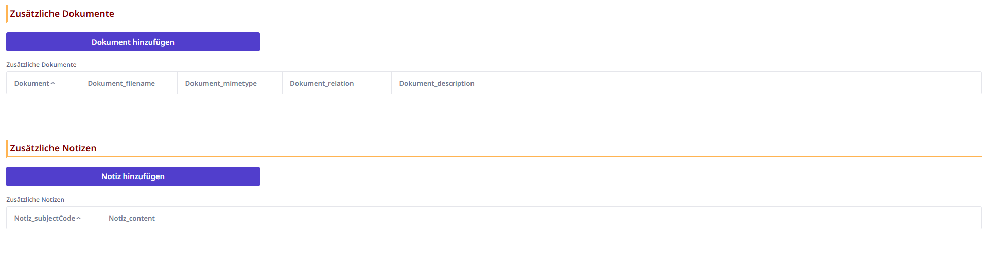 Notizen und Dokumente können direkt eingebunden werden