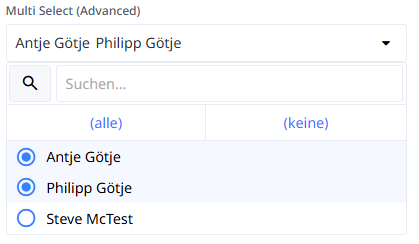 Beispiel Select Multi Advanced
